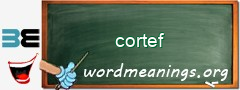 WordMeaning blackboard for cortef